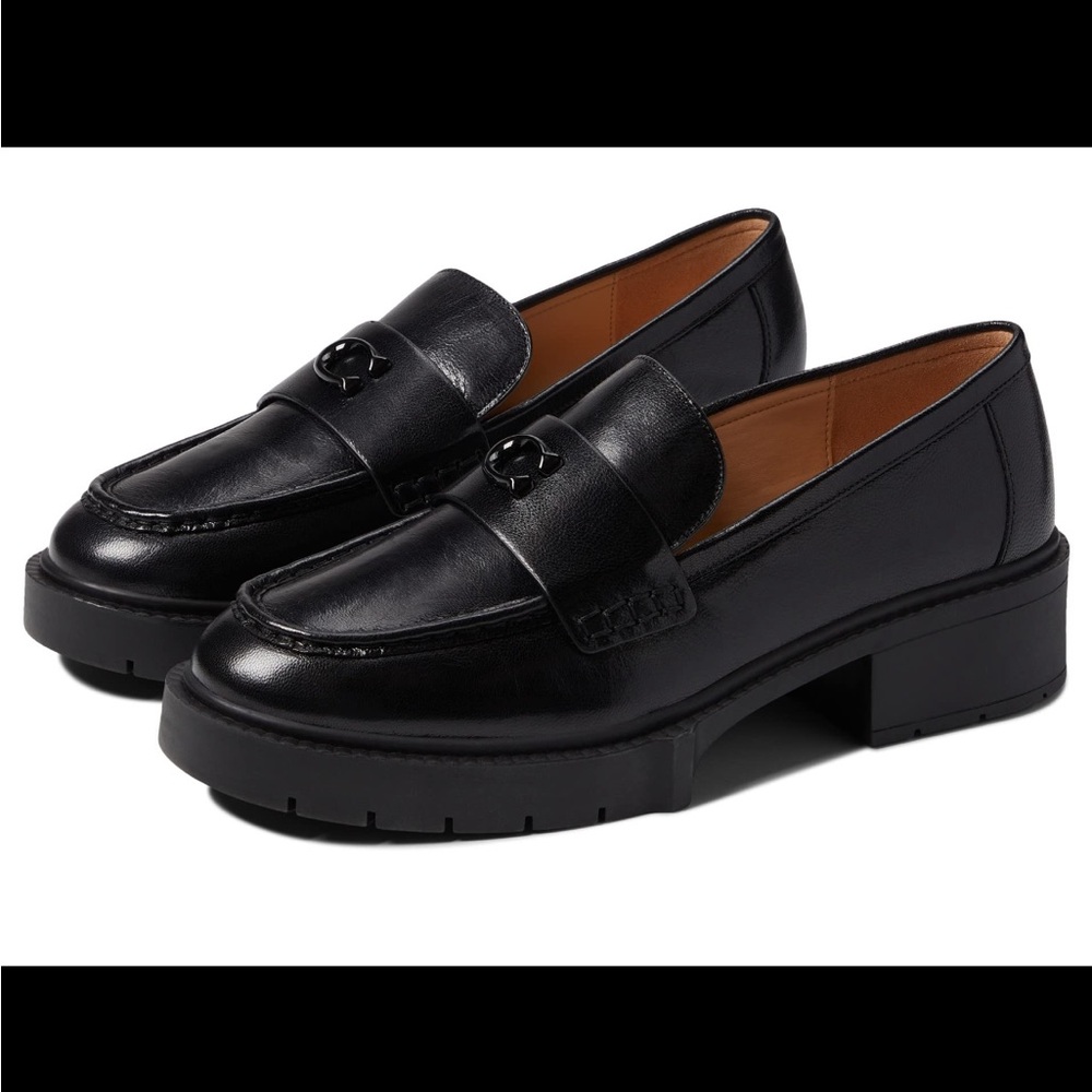Coach Black Leather Loafers